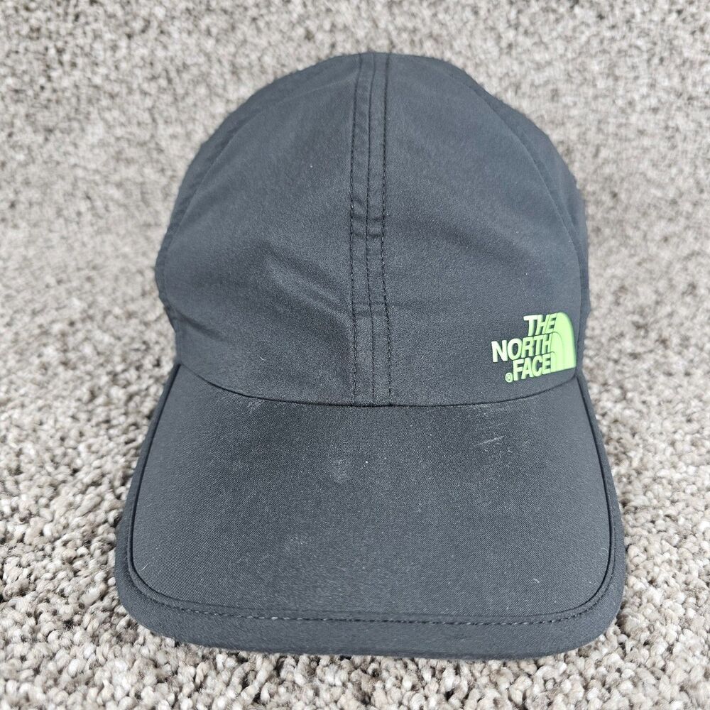 North Face Hat Cap Strapback Breakaway YOUTH Gray Logo Spellout Camp Hike